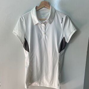 Reebok Women's White and GrayPolo Shirt